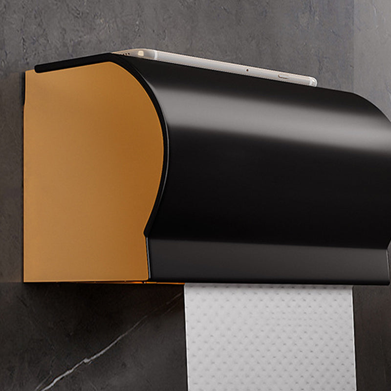 BowLift | Black and Brass Bathroom Hardware Set Modern Stainless Steel Bathroom Shelf/Towel Holder/Paper Holder