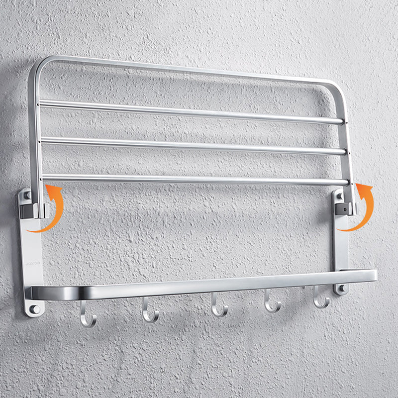 BowLift | Contemporary bathroom accessory set made of aluminum with towel holder/bath shelf