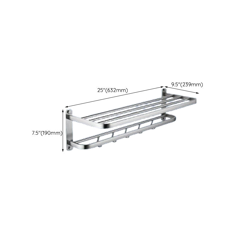BowLift | Contemporary bathroom accessory set made of aluminum with towel holder/bath shelf