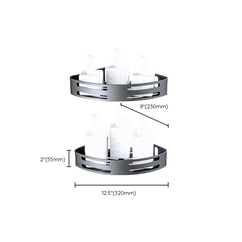 BowLift | Matt gray bathroom accessory set bathroom shelf/towel holder & paper holder included