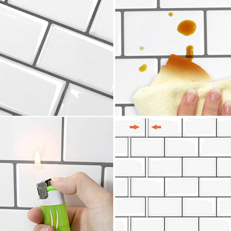 BowLift | Peel & Stick Subway Tiles Plastic Stain Resistant Peel & Stick Subway Tiles 5-Pack