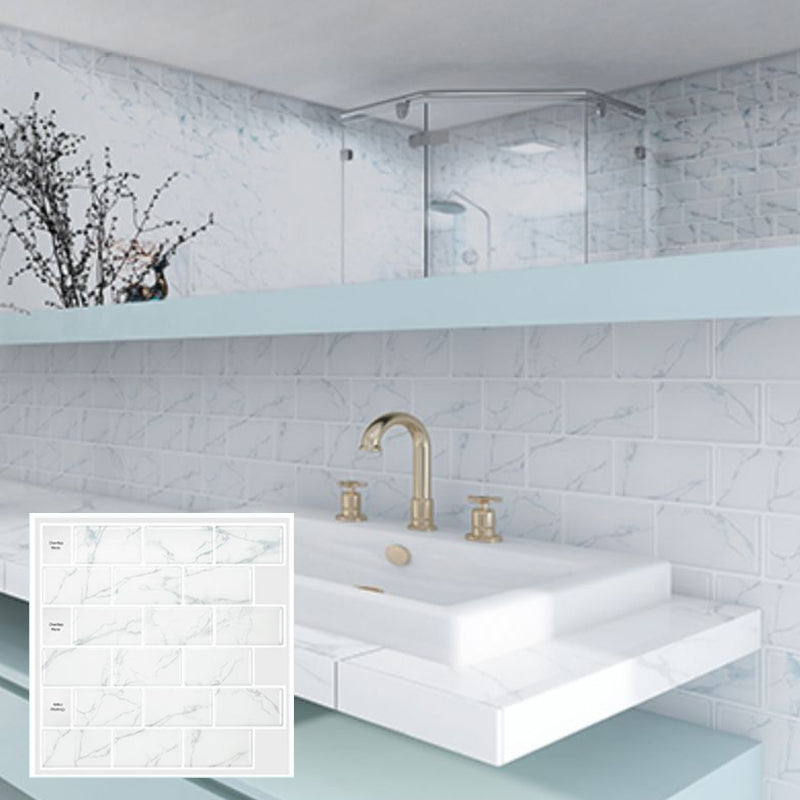 BowLift | Peel & Stick Subway Tiles Plastic Stain Resistant Peel & Stick Subway Tiles 5-Pack