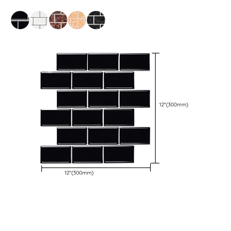 BowLift | Peel & Stick Subway Tiles Plastic Stain Resistant Peel & Stick Subway Tiles 5-Pack
