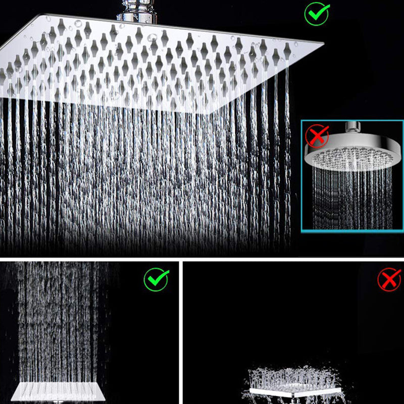 BowLift | Silver Dual Shower Head 3 Settings Medium Flow Wall Mounted Shower Head