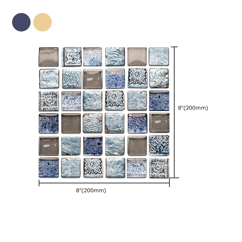 BowLift | Plastic Self-Adhesive Tiles Mosaic Tiles Grid Square Waterproof Self-Adhesive Tile Pack of 10