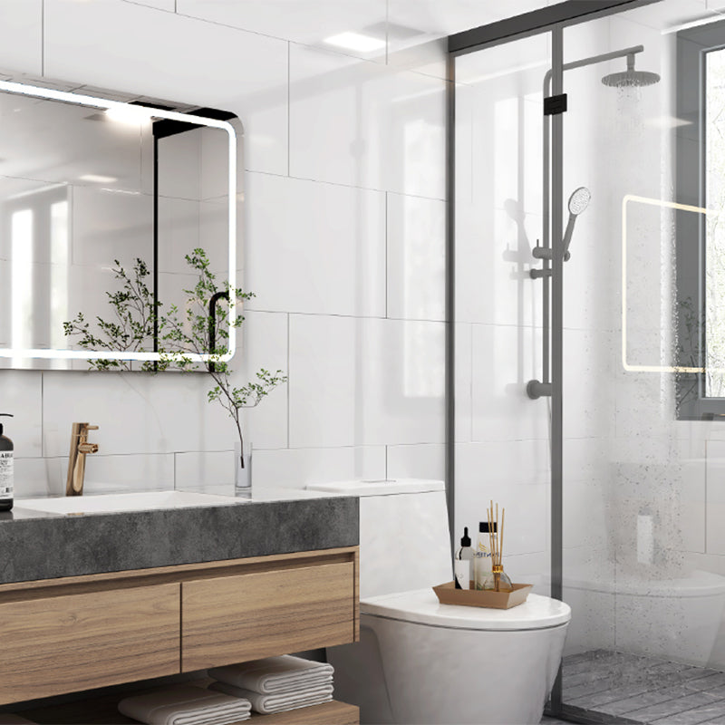 BowLift | Modern Splash Guard Wallpaper Marble Print Self-Adhesive Splash Guard Tile for Bathroom