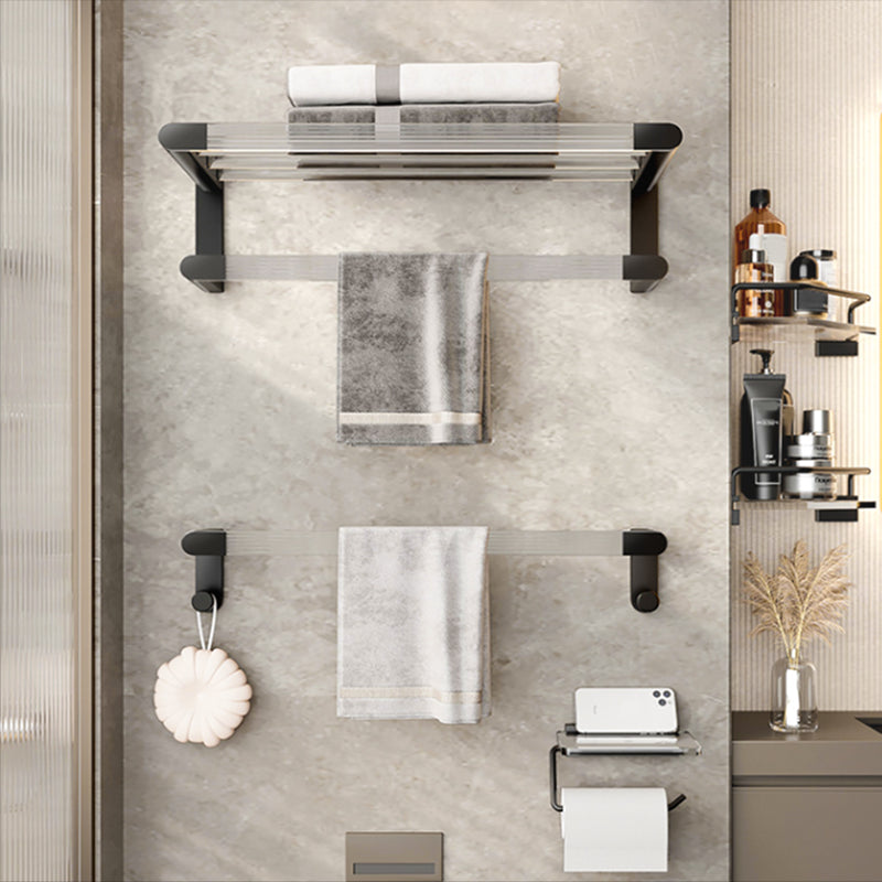 BowLift | Black Bathroom Set Metallic & Acrylic Bathroom Accessories Set made of Stainless Steel Aluminium