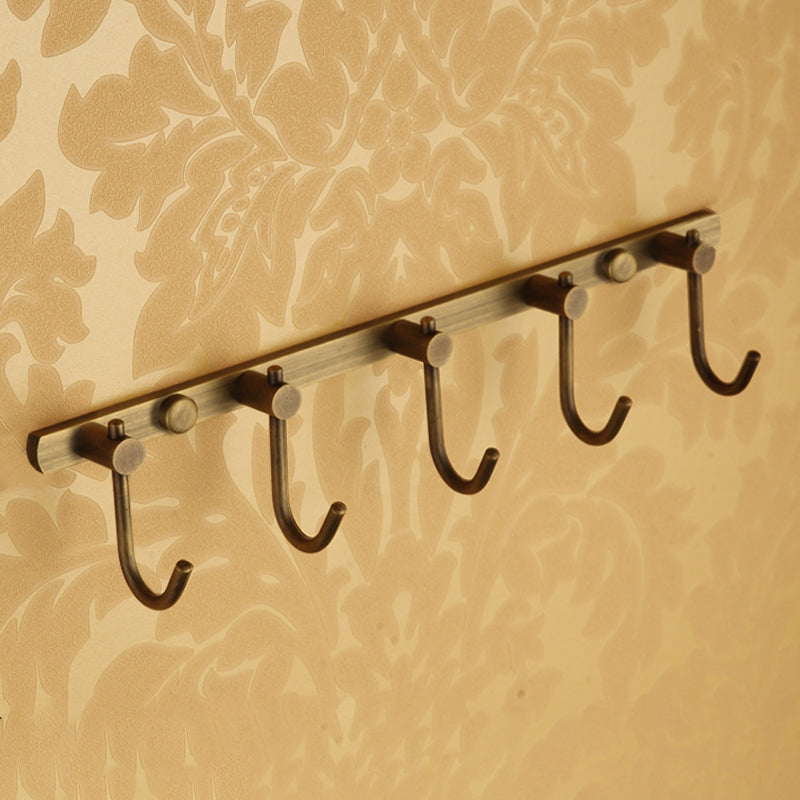 BowLift | Worn Brass Traditional Bathroom Set with Bath Shelf/Paper Holder & Towel Bar