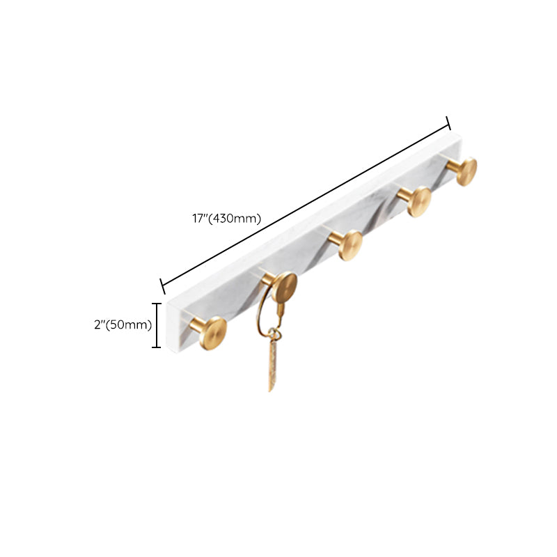 BowLift | Brushed Brass Bathroom Accessory Set Metal & Marble Bathroom Hardware Set with Bathtub Shelf