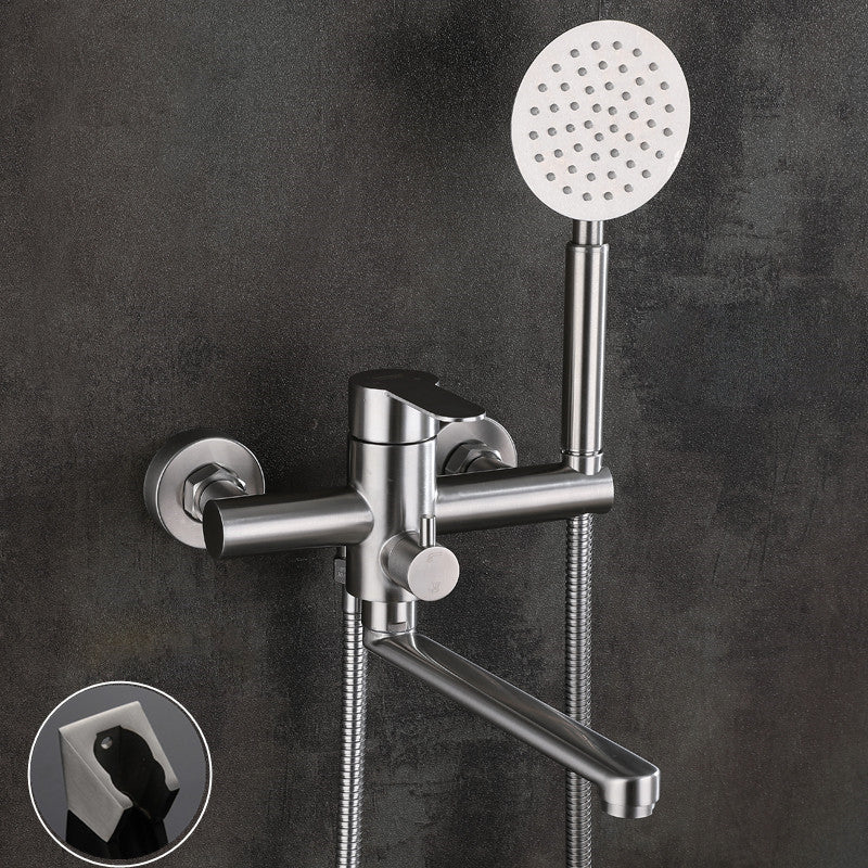 BowLift | Wall-mounted metal bathtub filling low arch swivel bathtub mixer