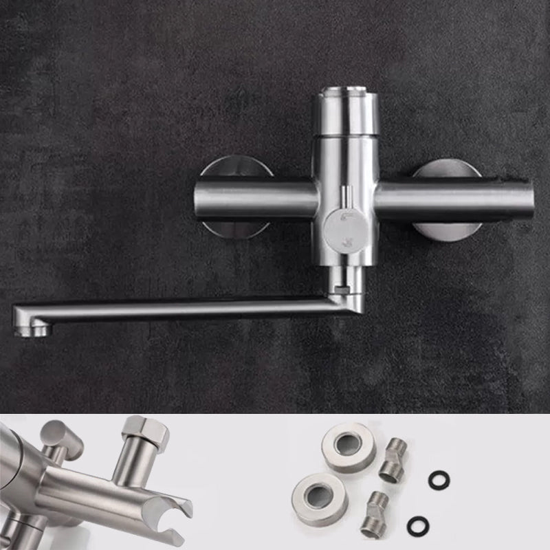 BowLift | Wall-mounted metal bathtub filling low arch swivel bathtub mixer