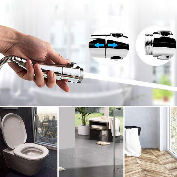 BowLift | Contemporary Hand Shower Head Silver 3-Spray Pattern Wall Mounted Shower Head