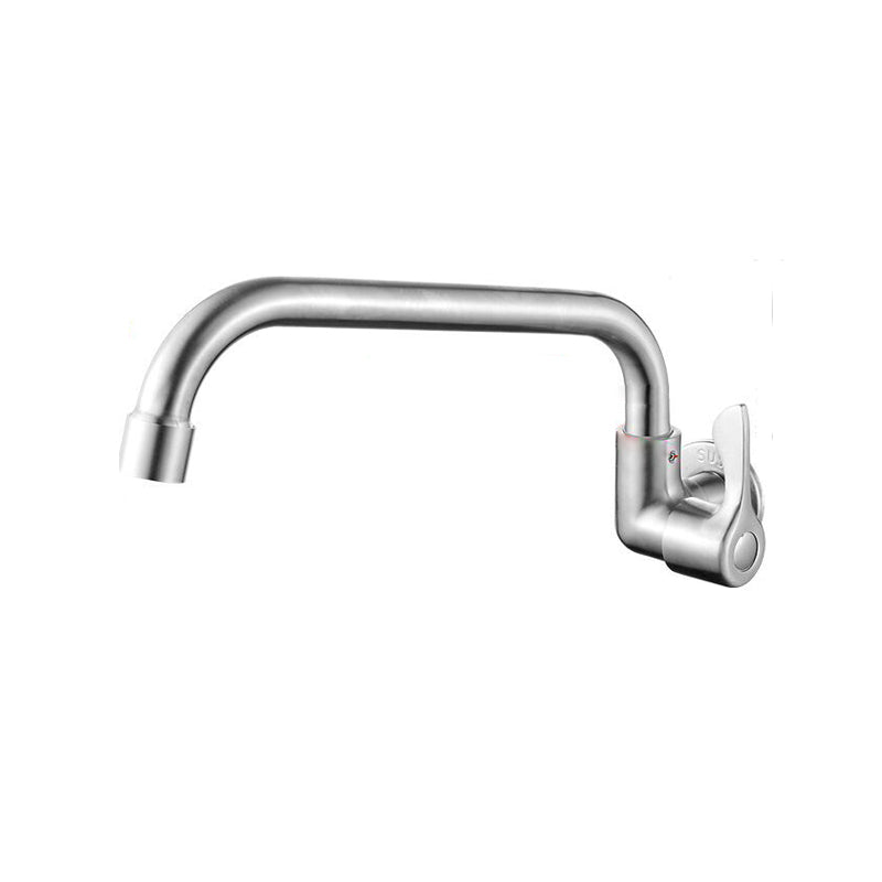 BowLift | Modern Bridge Faucet 304 Stainless Steel Knob Handle Swivel Spout Wall Mounted Faucet