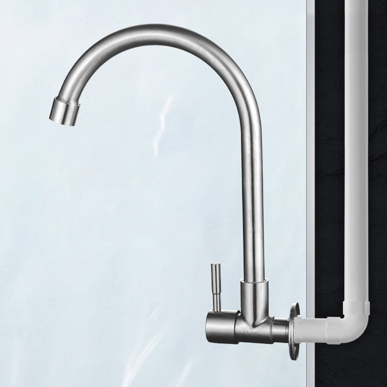 BowLift | Modern Bridge Faucet 304 Stainless Steel Knob Handle Swivel Spout Wall Mounted Faucet