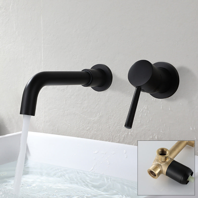 BowLift | Industrial Wall-Mounted Bathroom Faucet 2-Hole Swivel Spout Basin Faucet