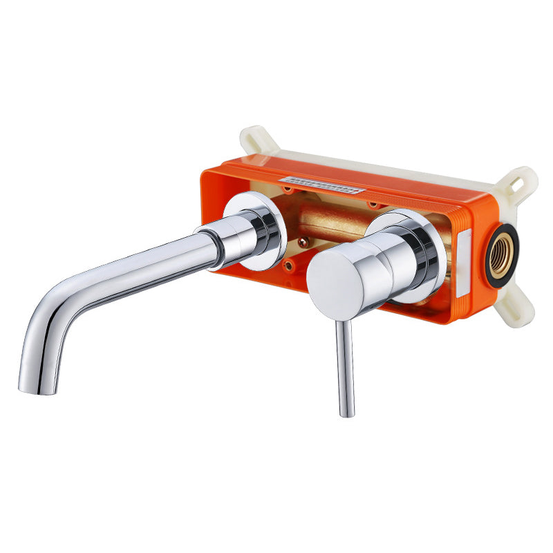 BowLift | Industrial Wall-Mounted Bathroom Faucet 2-Hole Swivel Spout Basin Faucet