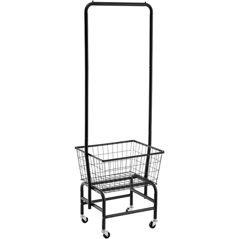BowLift | Wire Laundry Cart with Clothes Rack Rolling Laundry Butler with Wire Storage Rack with Casters