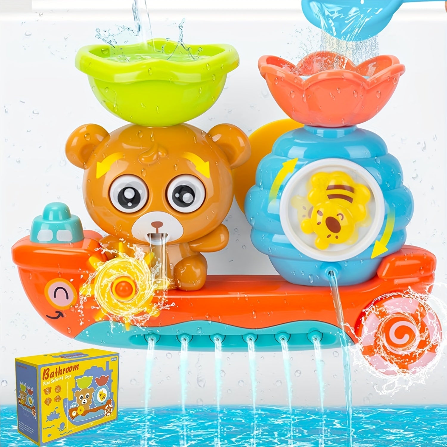 BowLift | Baby Bath Toy Floating Bear Boat