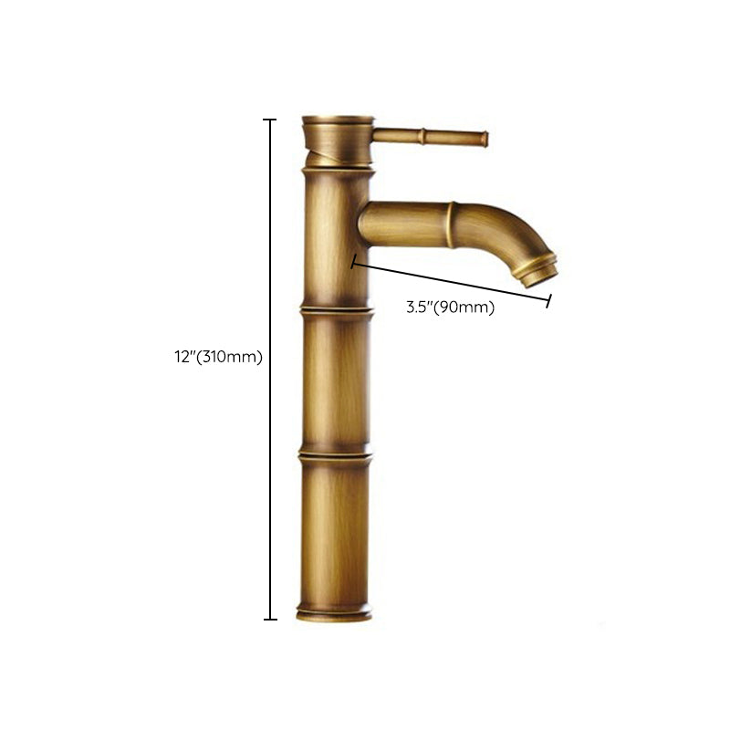 BowLift | Farmhouse Brass Bathroom Faucet With Lever Handle Single Hole Sink Faucet
