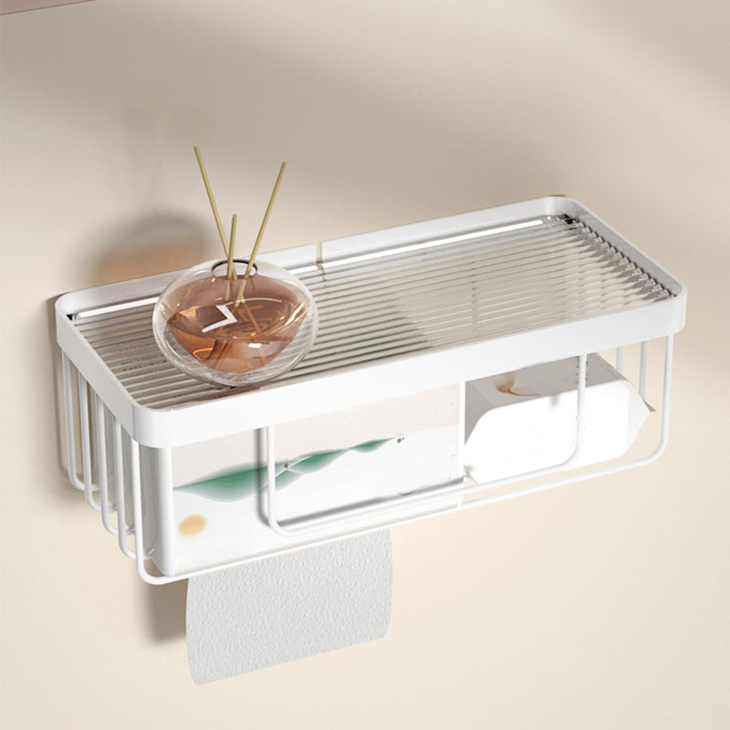 BowLift | White Metal and Acrylic Bathroom Accessories as a Single Piece or in a Set with Bathroom Shelf