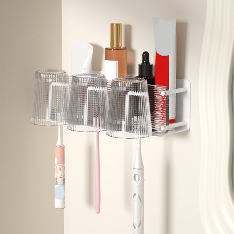 BowLift | White Metal and Acrylic Bathroom Accessories as a Single Piece or in a Set with Bathroom Shelf