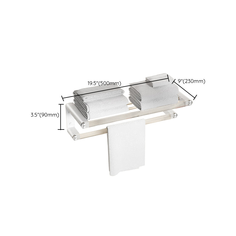 BowLift | White Metal and Acrylic Bathroom Accessories as a Single Piece or in a Set with Bathroom Shelf
