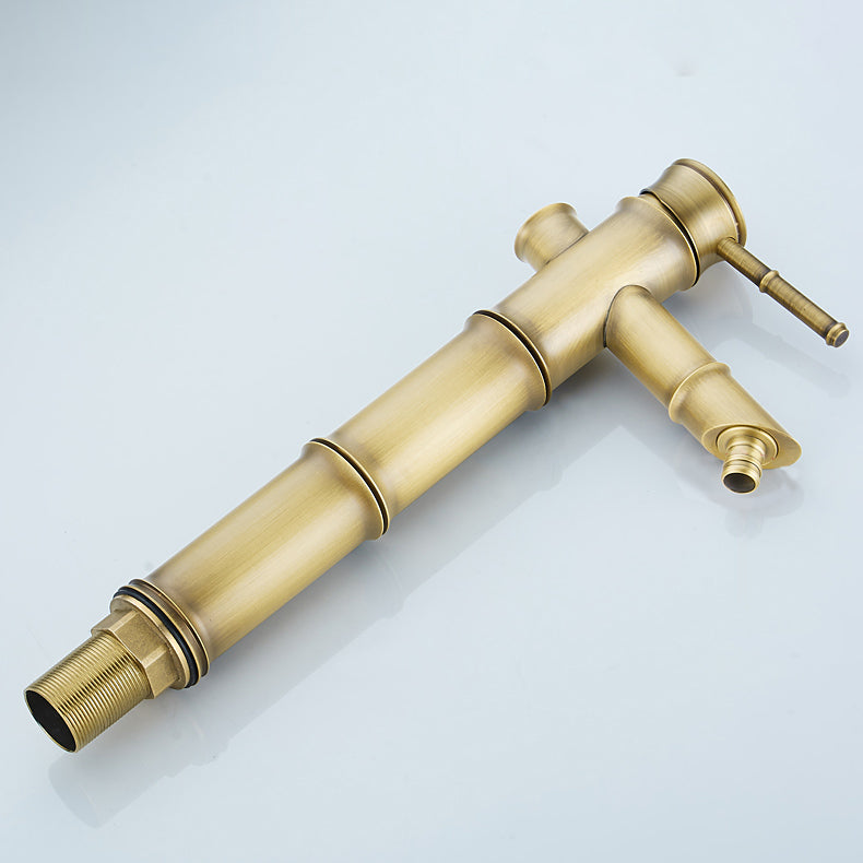 BowLift | Farmhouse Vessel Sink Faucet Copper 1-Handle Low Arc Vessel Faucet for Bathroom