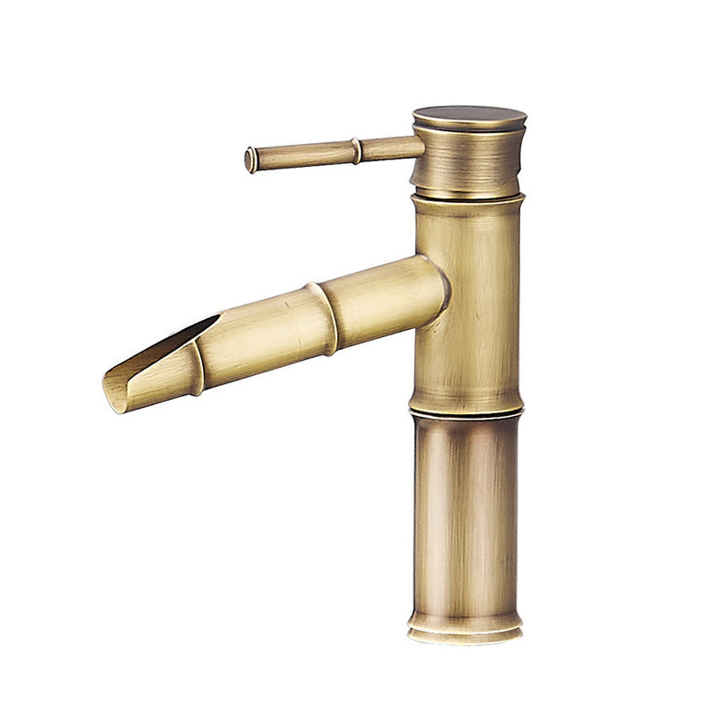 BowLift | Farmhouse Vessel Sink Faucet Copper 1-Handle Low Arc Vessel Faucet for Bathroom