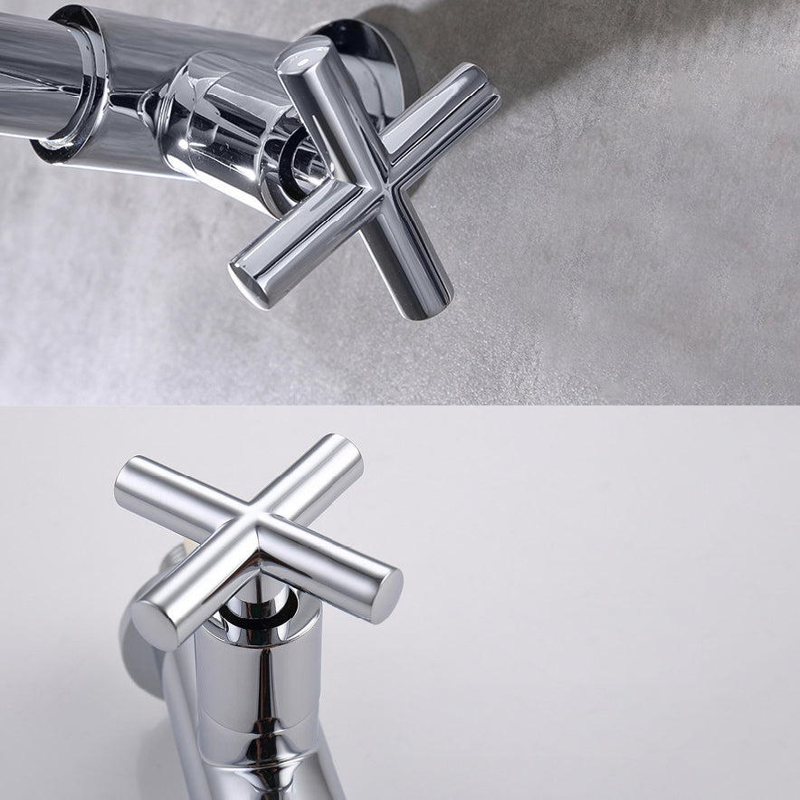 BowLift | Glam Wall-mounted Bathroom Faucet Copper Single Handle Low Arc Basin Faucet for Bathroom