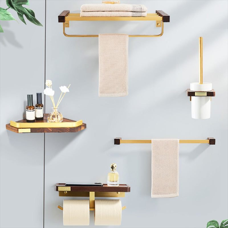 BowLift | Modern Gold Bathroom Accessory Set Bathroom Shelf Paper Holder Bathroom Accessory Set