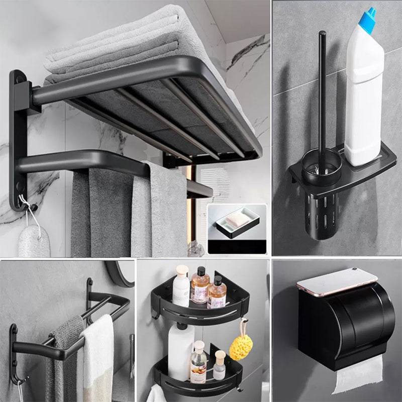 BowLift | Modern Bathroom Accessory Set Black Soap Dish Bath Shelf Bathroom Set