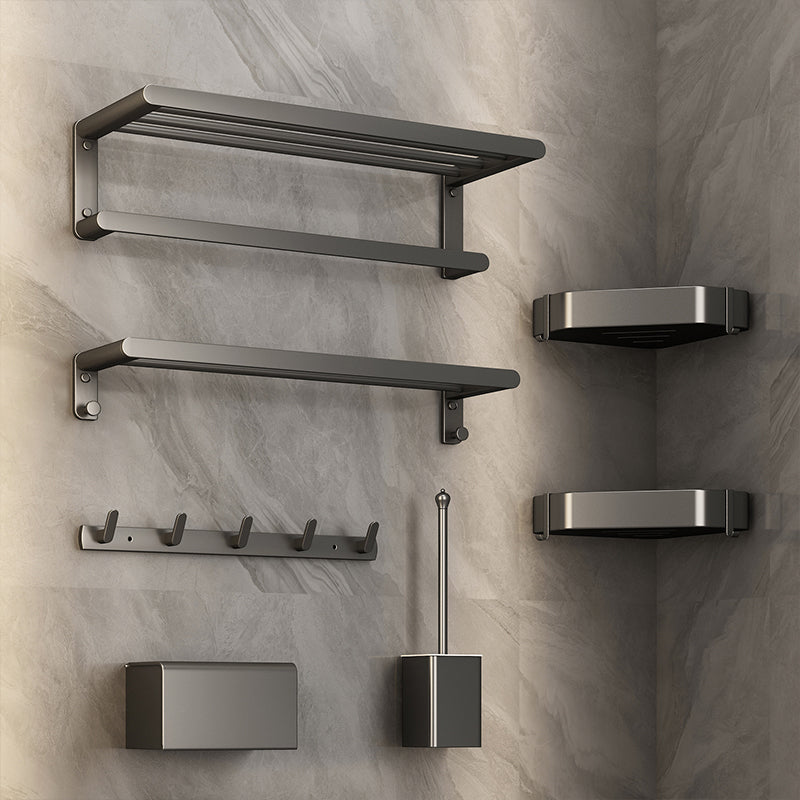 BowLift | Matte Gray Bathroom Hardware Set Modern Bathroom Accessories Set