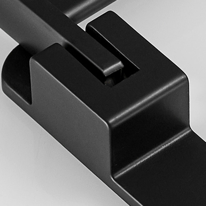 BowLift | Matt Black 5-piece modern bathroom accessory set with bath shelf/tower rod & paper holder