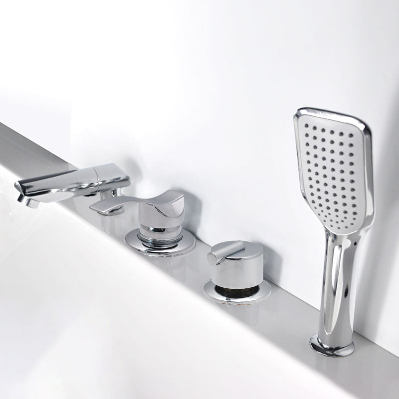 BowLift | Wall-mounted Copper Roman Bathtub Faucet Low Arc Roman Bathtub Filler Trim