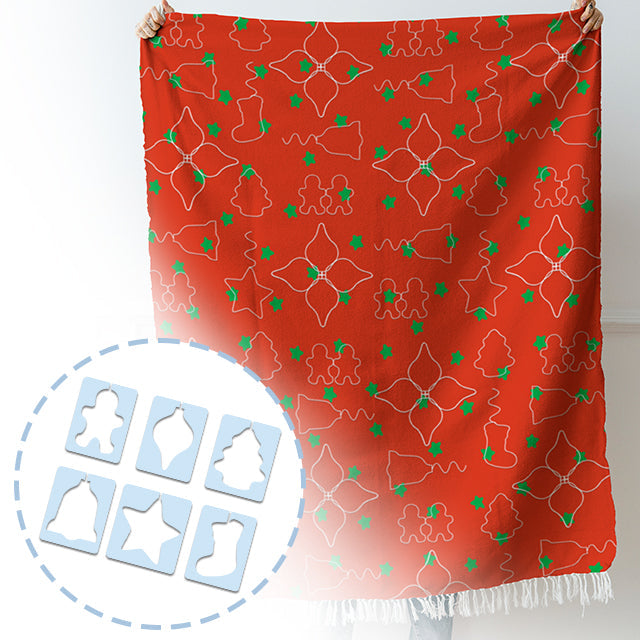 BowLift | Christmas Motif Quilting Template Set (6 PCS)  - With Instructions