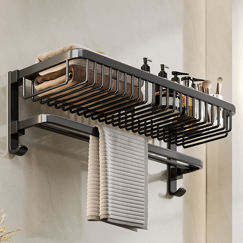 BowLift | Modern Bathroom Accessories Set Black Bath Shelf Bath Accessories Set