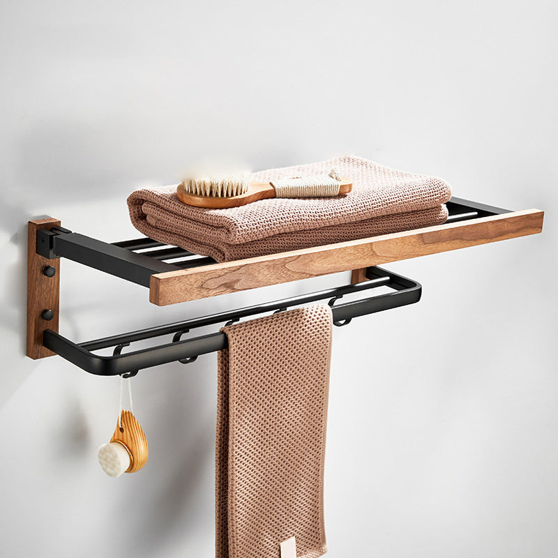 BowLift | Wood and Aluminum Bath Accessory Set Black Bathroom Accessory Kit
