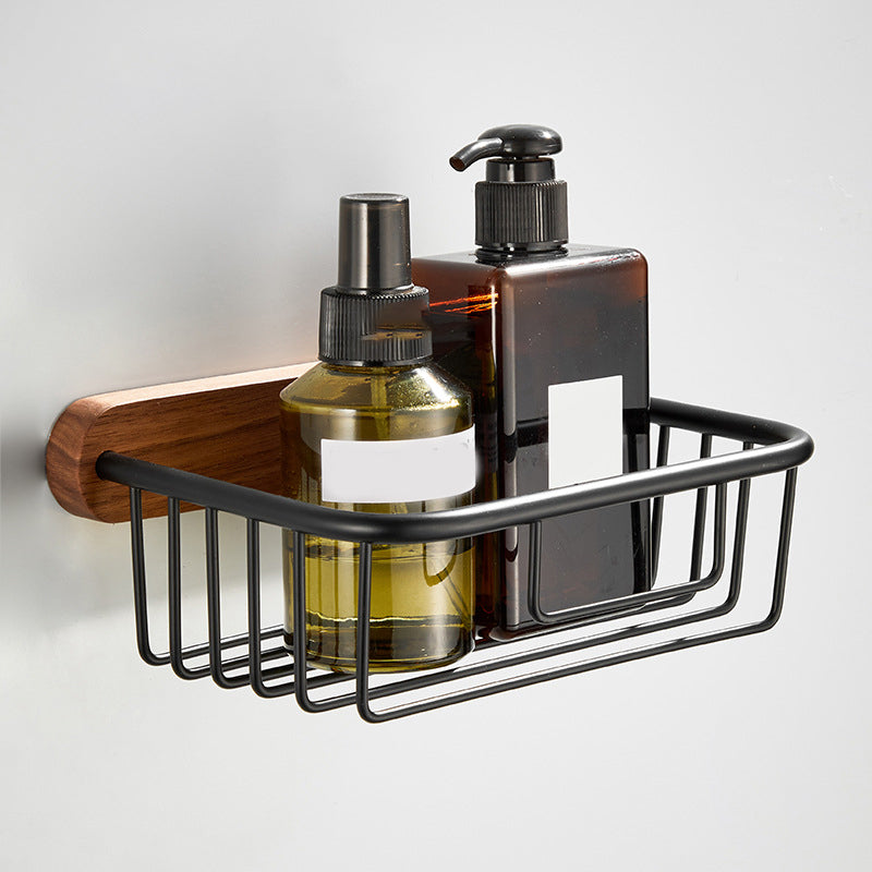 BowLift | Wood and Aluminum Bath Accessory Set Black Bathroom Accessory Kit