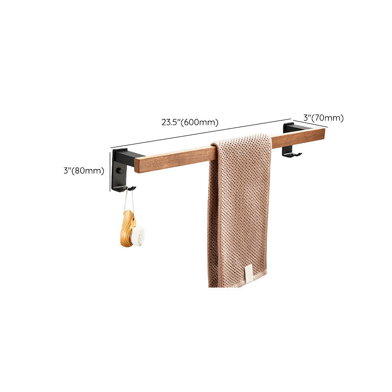BowLift | Wood and Aluminum Bath Accessory Set Black Bathroom Accessory Kit