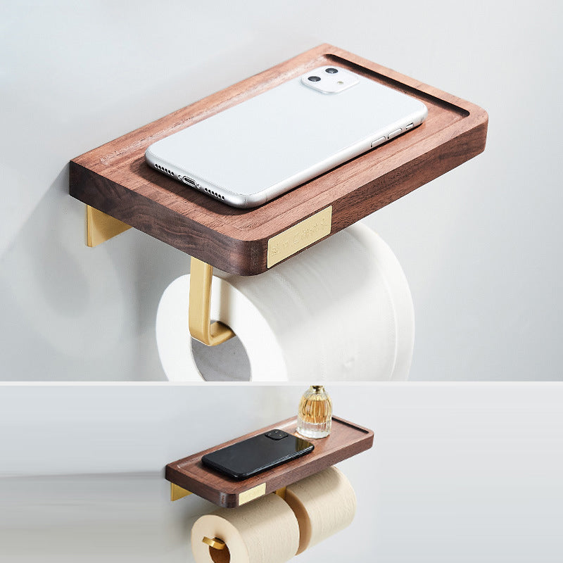 BowLift | Wood and Aluminum Bath Hardware Set Golden Bathroom Accessory Set
