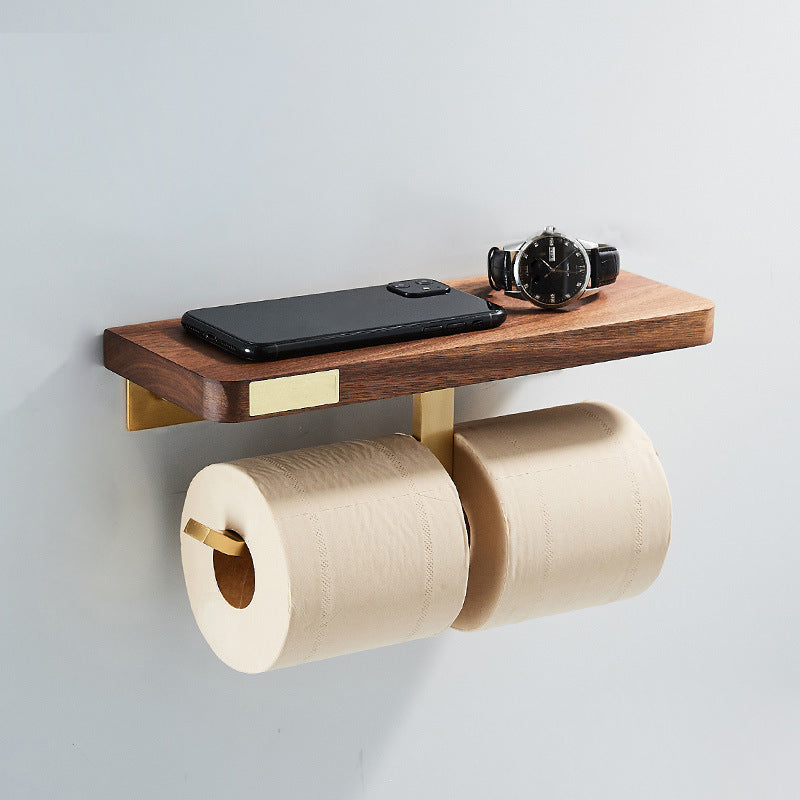 BowLift | Wood and Aluminum Bath Hardware Set Golden Bathroom Accessory Set