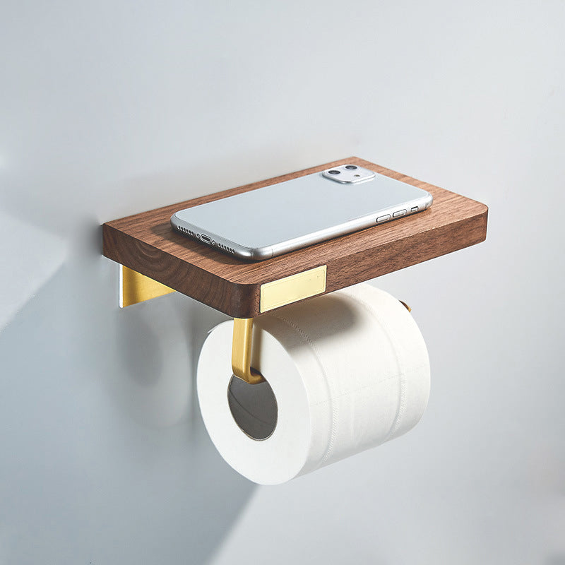 BowLift | Wood and Aluminum Bath Hardware Set Golden Bathroom Accessory Set