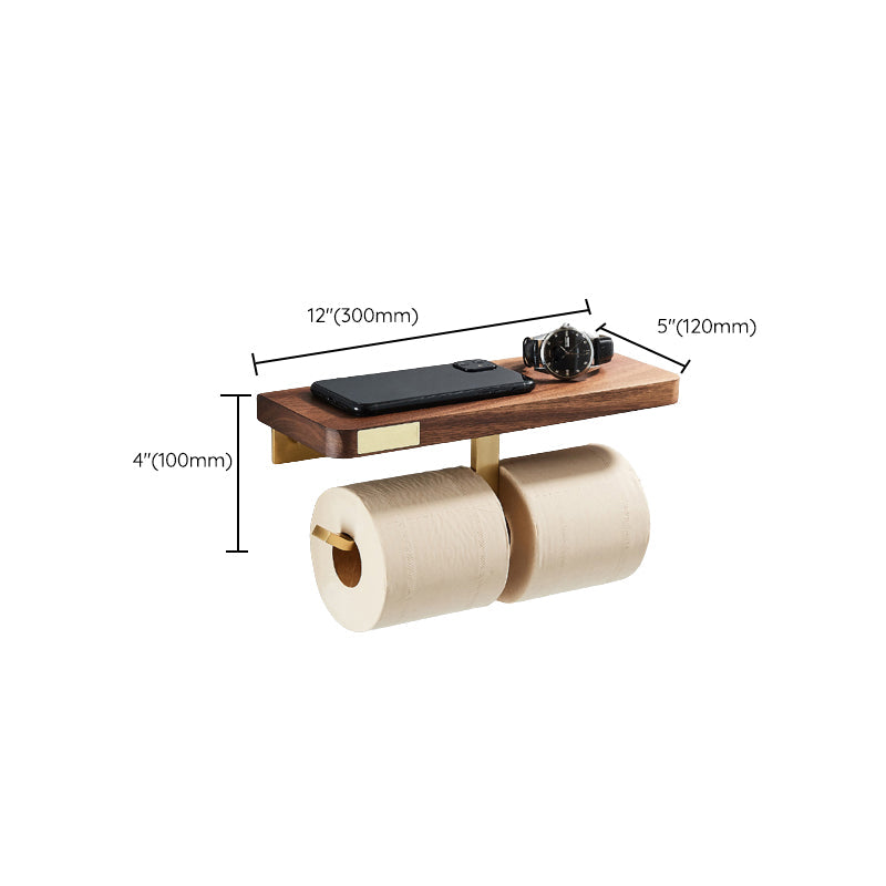 BowLift | Wood and Aluminum Bath Hardware Set Golden Bathroom Accessory Set