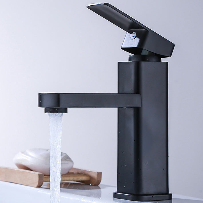 BowLift | Industrial Bathroom Faucet Stainless Steel Lever Handles with Water Hose Sink Faucet
