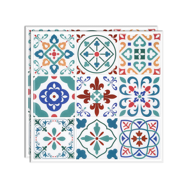 BowLift | Wall tile paste Wallpaper Floral check pattern Wallpaper tile