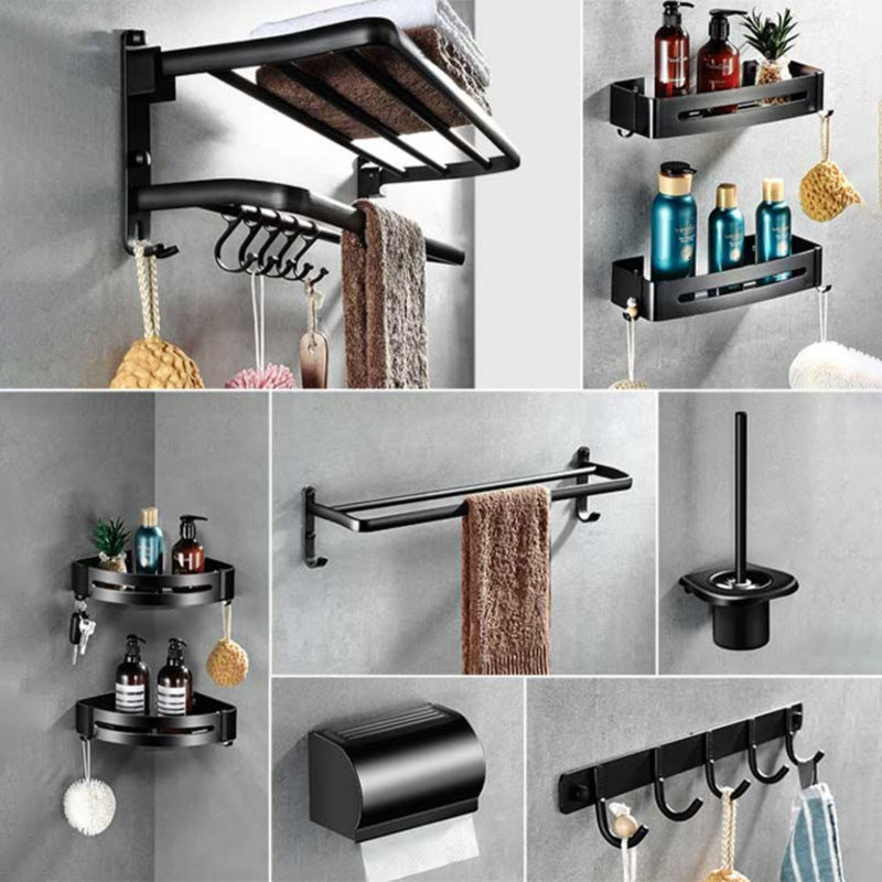 BowLift | Modern Aluminum Bathroom Hardware Set Black Bathroom Accessories Set
