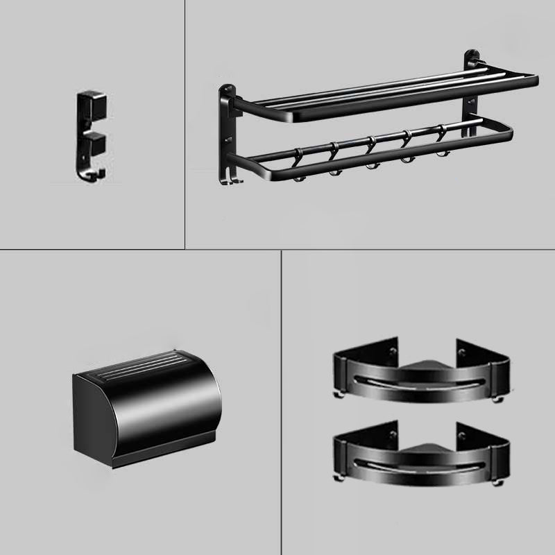 BowLift | Modern Aluminum Bathroom Hardware Set Black Bathroom Accessories Set