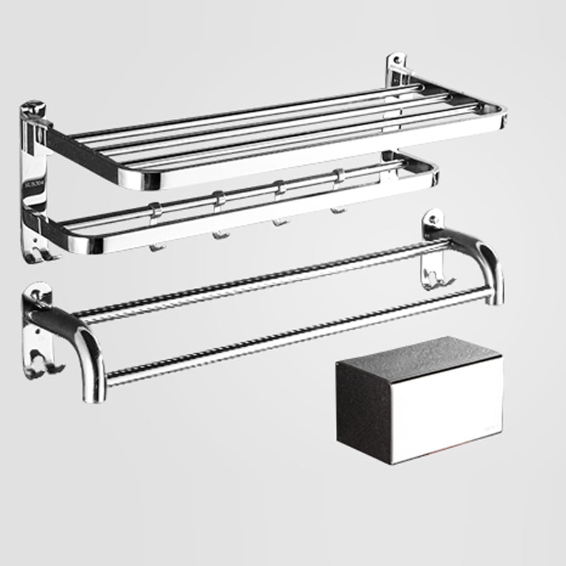 BowLift | Modern Stainless Steel Bathroom Set Silver Bathroom Accessory Set