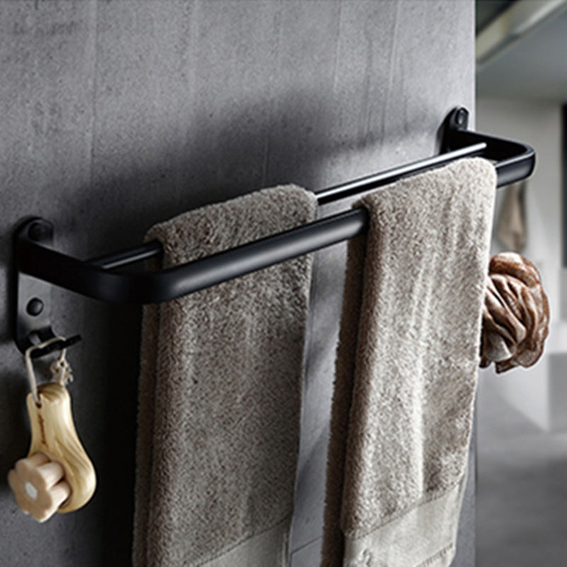 BowLift | Contemporary 8-piece Bathroom Accessory Set Matte Black Bathroom Shelf/Paper Holder/Towel Hook