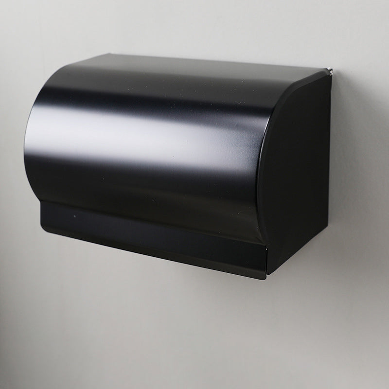 BowLift | Contemporary 8-piece Bathroom Accessory Set Matte Black Bathroom Shelf/Paper Holder/Towel Hook